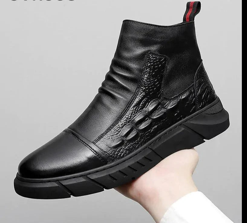 Thick-soled Men Work Boots Shoes - Jimi Brothers