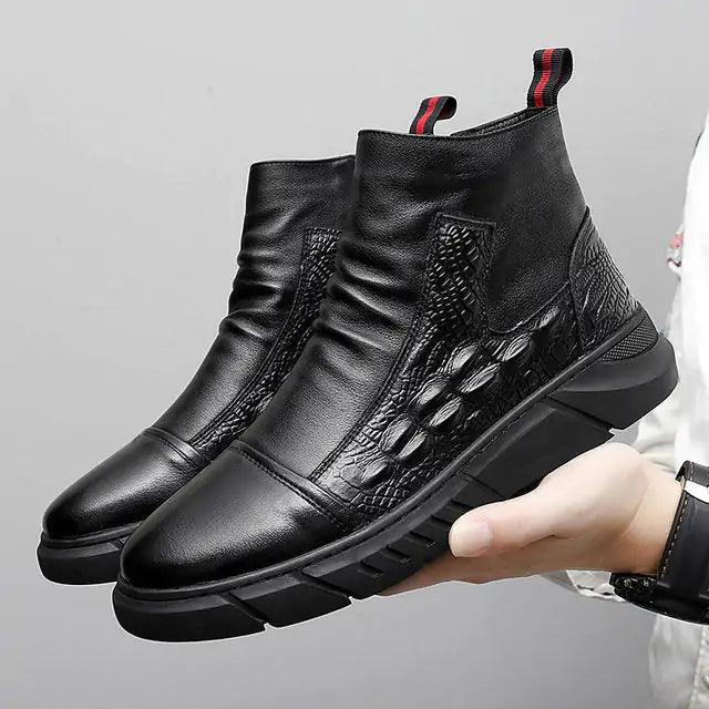 Thick-soled Men Work Boots Shoes - Jimi Brothers