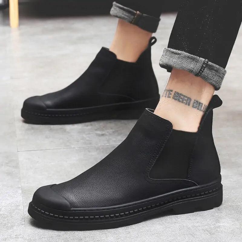 Warm Male Leather Shoes - Jimi Brothers
