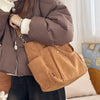 Thick Corduroy Shoulder Bags Simple All-match Commute Totes