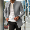 Men&#39;s Slim Coat Fashion Single-breasted Solid Color Business Jackets Fall And Winter Tops Outwear Clothing