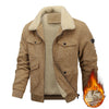 Winter Lapel Fleece Jacket With Pockets Warm Thicken Cotton Coat Men&#39;s Clothing