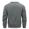 Winter Lapel Fleece Jacket With Pockets Warm Thicken Cotton Coat Men&#39;s Clothing