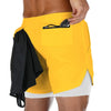 Men&#39;s Gym Fitness Running Shorts 2-in-1