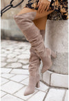 Fall Winter Fashion High Heel Pointed Toe Suede Women&#39;s Over-the-knee Boots