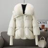 Winter Cotton-padded Jacket Women&#39;s Short Fur Collar