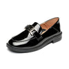 College Style One-legged Footwear Women&#39;s Shoes Simple Round Toe Loafers