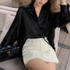 Fashion Personality Women&#39;s Embroidered Shirt Cardigan