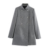 Fashion Blended Double Breasted Coat Coat For Women