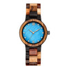 Simple Pearl Shell Color Wood Ladies Watch