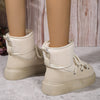 Fashion Lace-up Short Snow Casual Warm Boots Winter Flat Thick-soled