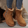 Snow Boots Women&#39;s Trendy Winter New Short Suede Fur Integrated