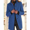 Fashion Stand Collar Woolen Coat With Pockets Fall Winter Casual Button Outwear