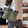 Summer Woven Shoulder Bag Ins Fashion Large Capacity Handbags With Zipper Women&#39;s Beach Bags