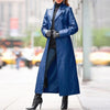 Women&#39;s leather coat long coat