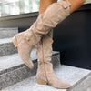 Zipper Suede Women&#39;s High Boots