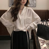 Fashion Personality Women&#39;s Embroidered Shirt Cardigan