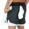 Men&#39;s Gym Fitness Running Shorts 2-in-1