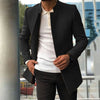 Men&#39;s Slim Coat Fashion Single-breasted Solid Color Business Jackets Fall And Winter Tops Outwear Clothing