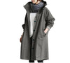 Korean loose solid color British trench coat