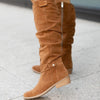 Zipper Suede Women&#39;s High Boots