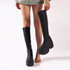 Women&#39;s High-heeled Elastic Leather Boots