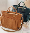 Thick Corduroy Shoulder Bags Simple All-match Commute Totes