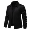 Fashion Lapel Zipper Jacket Autumn And Winter Solid Suede Coat Men&#39;s Clothing Outdoor