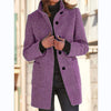 Fashion Stand Collar Woolen Coat With Pockets Fall Winter Casual Button Outwear