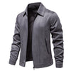 Fashion Lapel Zipper Jacket Autumn And Winter Solid Suede Coat Men&#39;s Clothing Outdoor