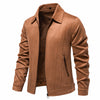 Fashion Lapel Zipper Jacket Autumn And Winter Solid Suede Coat Men&#39;s Clothing Outdoor