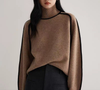 Autumn And Winter Half Turtleneck Three-dimensional Casual Loose Pullover Knitted Sweater Fashion Knit Top Outerwear