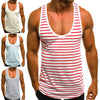 Men&#39;s Striped Sleeveless O Neck Tank Tops