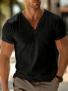 Men&#39;s Solid Color Casual Sports Short Sleeve T-shirt