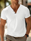 Men&#39;s Solid Color Casual Sports Short Sleeve T-shirt