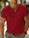 Men&#39;s Solid Color Casual Sports Short Sleeve T-shirt