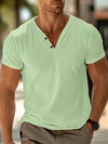 Men&#39;s Solid Color Casual Sports Short Sleeve T-shirt