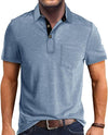 Summer Men&#39;s Clothing Short Sleeve Lapel T-shirt