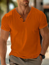 Men&#39;s Solid Color Casual Sports Short Sleeve T-shirt
