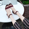 Brandy - Women&#39;s Summer Fashion Sandals Medium High Heel Buckle Strap