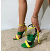 Eilly - sexy buckle strap cover heel sandals.