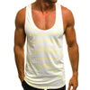 Men&#39;s Striped Sleeveless O Neck Tank Tops