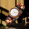 Simple Pearl Shell Color Wood Ladies Watch