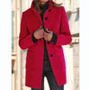 Fashion Stand Collar Woolen Coat With Pockets Fall Winter Casual Button Outwear