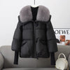 Winter Cotton-padded Jacket Women&#39;s Short Fur Collar