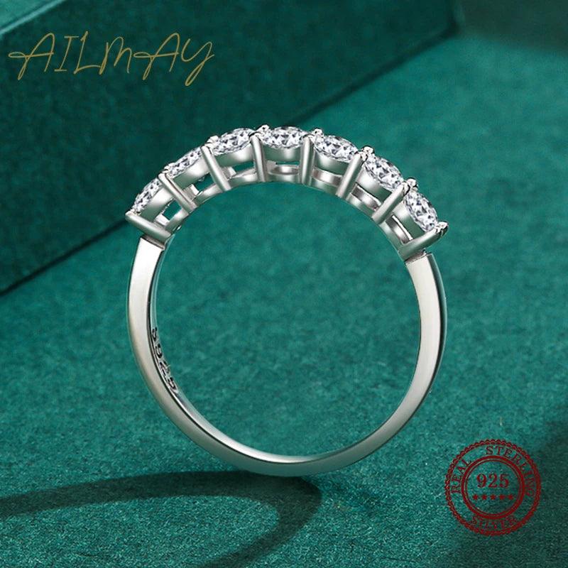 Ailmay - White Silver Cubic Zirconia Wedding Ring - Jimi Brothers 