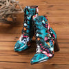 Armak2 - Vibrant Floral Pattern Leather Booties For Women - Jimi Brothers 