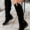 Zipper Suede Women&#39;s High Boots