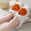 Pantoufles de dessin animé citrouille Halloween chaussons chauds d&#39;hiver hommes et femmes couples chaussures d&#39;intérieur maison