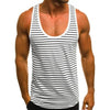 Men&#39;s Striped Sleeveless O Neck Tank Tops